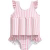 image:imageIDOPIP Toddler Girls Striped Floatation Swimsuit Baby Float Suit Swim Vest with Buoyancy Floaties One Piece Bathing Suit 47TPink Striped
