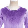 image:imageFlower Girl Velvet Dress for Kids Wedding Bridesmaid Pageant Party Christmas Long Sleeve Vintage Maxi Dress with PocketDark Purple