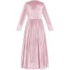 image:imageFlower Girl Velvet Dress for Kids Wedding Bridesmaid Pageant Party Christmas Long Sleeve Vintage Maxi Dress with PocketDusty Pink