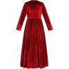 image:imageFlower Girl Velvet Dress for Kids Wedding Bridesmaid Pageant Party Christmas Long Sleeve Vintage Maxi Dress with PocketRed