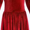 image:imageFlower Girl Velvet Dress for Kids Wedding Bridesmaid Pageant Party Christmas Long Sleeve Vintage Maxi Dress with PocketRed