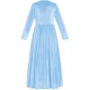 image:imageFlower Girl Velvet Dress for Kids Wedding Bridesmaid Pageant Party Christmas Long Sleeve Vintage Maxi Dress with PocketSky Blue