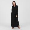 image:imageIDOPIP Muslim Dresses for Women Long Sleeve Islamic Ramadan Abaya Dubai Kaftan Robe Loose Casual Modest Arabic Prayer ClothesBlack