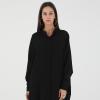 image:imageIDOPIP Muslim Dresses for Women Long Sleeve Islamic Ramadan Abaya Dubai Kaftan Robe Loose Casual Modest Arabic Prayer ClothesBlack