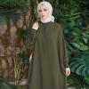 image:imageIDOPIP Muslim Dresses for Women Long Sleeve Islamic Ramadan Abaya Dubai Kaftan Robe Loose Casual Modest Arabic Prayer ClothesGreen