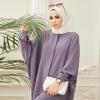 image:imageIDOPIP Muslim Dresses for Women Long Sleeve Islamic Ramadan Abaya Dubai Kaftan Robe Loose Casual Modest Arabic Prayer ClothesPurple