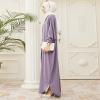 image:imageIDOPIP Muslim Dresses for Women Long Sleeve Islamic Ramadan Abaya Dubai Kaftan Robe Loose Casual Modest Arabic Prayer ClothesPurple