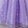 image:imageIDOPIP Sequin Flower Girl Lace Dress for Kids Wedding Pageant Party Formal Long Gown Princess First Communion Tulle DressesPurple Sequin Butterfly Lace