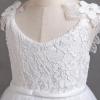image:imageIDOPIP Flower Girl Lace Dress for Kids Wedding Bridesmaid Pageant Party Formal Long Gown Princess 1st Communion Tulle DressesWhite  Lace
