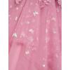 image:imageIDOPIP Flower Girl Sequin Butterfly Dress for Kids Wedding Pageant Party Long Gown Princess Birthday Handkerchief Tulle DressDusty Pink