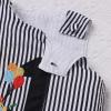 image:imageIDOPIP Baby Boy 1st Birthday Outfit Embroidery Plaid Striped Romper Sleeveless Jumpsuit Summer Overalls Cake Smash PhotoshootBlack Striped Cake