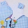 image:imageIDOPIP Baby Boy 1st Birthday Outfit Embroidery Plaid Striped Romper Sleeveless Jumpsuit Summer Overalls Cake Smash PhotoshootBlue Plaid Dog