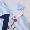 image:imageIDOPIP Baby Boy 1st Birthday Outfit Embroidery Plaid Striped Romper Sleeveless Jumpsuit Summer Overalls Cake Smash PhotoshootBlue Striped Cake
