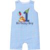 image:imageIDOPIP Baby Boy 1st Birthday Outfit Embroidery Plaid Striped Romper Sleeveless Jumpsuit Summer Overalls Cake Smash PhotoshootBlue Plaid Cake