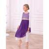 image:imageIDOPIP Praise Dance Overlay for Girls Metallic Sequin Praise Dance Dress Asymmetrical Worship Tunic Liturgical Dancewear 310Dark Purple