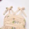 image:imageIDOPIP Baby Girl Tutu Dress Summer Sleeveless Backless Princess Birthday Party Dresses Toddler Pageant Smocked Tulle SundressApricot Floral