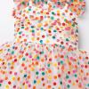 image:imageIDOPIP Baby Girl Tutu Dress Summer Sleeveless Backless Princess Birthday Party Dresses Toddler Pageant Smocked Tulle SundressColorful Dots