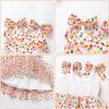image:imageIDOPIP Baby Girl Tutu Dress Summer Sleeveless Backless Princess Birthday Party Dresses Toddler Pageant Smocked Tulle SundressColorful Dots
