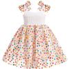 image:imageIDOPIP Baby Girl Tutu Dress Summer Sleeveless Backless Princess Birthday Party Dresses Toddler Pageant Smocked Tulle SundressColorful Dots