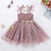 image:imageIDOPIP Baby Girl Tutu Dress Summer Sleeveless Backless Princess Birthday Party Dresses Toddler Pageant Smocked Tulle SundressDusty Pink