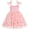 image:imageIDOPIP Baby Girl Tutu Dress Summer Sleeveless Backless Princess Birthday Party Dresses Toddler Pageant Smocked Tulle SundressPink