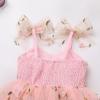 image:imageIDOPIP Baby Girl Tutu Dress Summer Sleeveless Backless Princess Birthday Party Dresses Toddler Pageant Smocked Tulle SundressPink