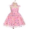 image:imageIDOPIP Baby Girl Tutu Dress Summer Sleeveless Backless Princess Birthday Party Dresses Toddler Pageant Smocked Tulle SundressPink Butterfly