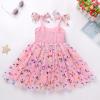 image:imageIDOPIP Baby Girl Tutu Dress Summer Sleeveless Backless Princess Birthday Party Dresses Toddler Pageant Smocked Tulle SundressPink Butterfly