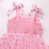 image:imageIDOPIP Baby Girl Tutu Dress Summer Sleeveless Backless Princess Birthday Party Dresses Toddler Pageant Smocked Tulle SundressPink Heart