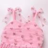 image:imageIDOPIP Baby Girl Tutu Dress Summer Sleeveless Backless Princess Birthday Party Dresses Toddler Pageant Smocked Tulle SundressPink Heart