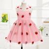 image:imageIDOPIP Baby Girl Tutu Dress Summer Sleeveless Backless Princess Birthday Party Dresses Toddler Pageant Smocked Tulle SundressPink Strawberry