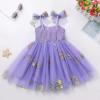 image:imageIDOPIP Baby Girl Tutu Dress Summer Sleeveless Backless Princess Birthday Party Dresses Toddler Pageant Smocked Tulle SundressPurple
