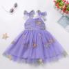 image:imageIDOPIP Baby Girl Tutu Dress Summer Sleeveless Backless Princess Birthday Party Dresses Toddler Pageant Smocked Tulle SundressPurple