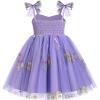 image:imageIDOPIP Baby Girl Tutu Dress Summer Sleeveless Backless Princess Birthday Party Dresses Toddler Pageant Smocked Tulle SundressPurple