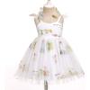 image:imageIDOPIP Baby Girl Tutu Dress Summer Sleeveless Backless Princess Birthday Party Dresses Toddler Pageant Smocked Tulle SundressWhite