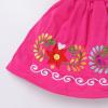 image:imageIDOPIP Toddler Baby Girls Mexican Dress Embroidered Floral Off Shoulder Dresses Summer Ruffle Kids Birthday Party DressesHot Pink  Off Shoulder