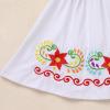 image:imageIDOPIP Toddler Baby Girls Mexican Dress Embroidered Floral Off Shoulder Dresses Summer Ruffle Kids Birthday Party DressesWhite