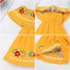 image:imageIDOPIP Toddler Baby Girls Mexican Dress Embroidered Floral Off Shoulder Dresses Summer Ruffle Kids Birthday Party DressesYellow