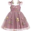 image:imageIDOPIP Baby Girl Tutu Dress Summer Sleeveless Backless Princess Birthday Party Dresses Toddler Pageant Smocked Tulle SundressDusty Pink
