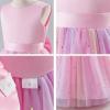 image:imageIDOPIP Butterfly Flower Girl VBackless Bow Dress for Kids Wedding Pageant Party Long Gown Communion Birthday Tulle DressesPink  Sequin Star