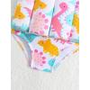 image:imageIDOPIP Kids Boys Girls Floatation Swimsuit with Adjustable Buoyancy Baby Float Suit Swim Vest One Piece Swimwear Bathing SuitPink Dinosaur