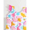 image:imageIDOPIP Kids Boys Girls Floatation Swimsuit with Adjustable Buoyancy Baby Float Suit Swim Vest One Piece Swimwear Bathing SuitPink Dinosaur