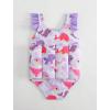 image:imageIDOPIP Kids Boys Girls Floatation Swimsuit with Adjustable Buoyancy Baby Float Suit Swim Vest One Piece Swimwear Bathing SuitPurple Whale
