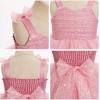 image:imageIDOPIP Toddler Baby Girls Sequin Bowknot Tutu Dress Smocked Princess Birthday Party Dresses Pageant Wedding Tulle Gown 16TPink