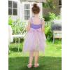 image:imageIDOPIP Toddler Baby Girls Sequin Bowknot Tutu Dress Smocked Princess Birthday Party Dresses Pageant Wedding Tulle Gown 16TRainbow Purple