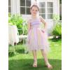 image:imageIDOPIP Toddler Baby Girls Sequin Bowknot Tutu Dress Smocked Princess Birthday Party Dresses Pageant Wedding Tulle Gown 16TRainbow Purple