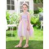 image:imageIDOPIP Toddler Baby Girls Sequin Bowknot Tutu Dress Smocked Princess Birthday Party Dresses Pageant Wedding Tulle Gown 16TRainbow Purple
