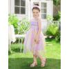 image:imageIDOPIP Toddler Baby Girls Sequin Bowknot Tutu Dress Smocked Princess Birthday Party Dresses Pageant Wedding Tulle Gown 16TRainbow Purple