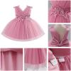 image:imageIDOPIP Toddler Baby Girls Shiny Butterfly Tutu Dress Princess Birthday Party Pageant Flower Girl Wedding VBackless DressesDusty Pink  Butterfly