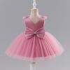 image:imageIDOPIP Toddler Baby Girls Shiny Butterfly Tutu Dress Princess Birthday Party Pageant Flower Girl Wedding VBackless DressesDusty Pink  Butterfly